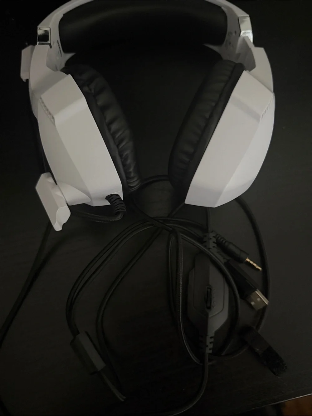 White Gaming Headset with RGB Lighting